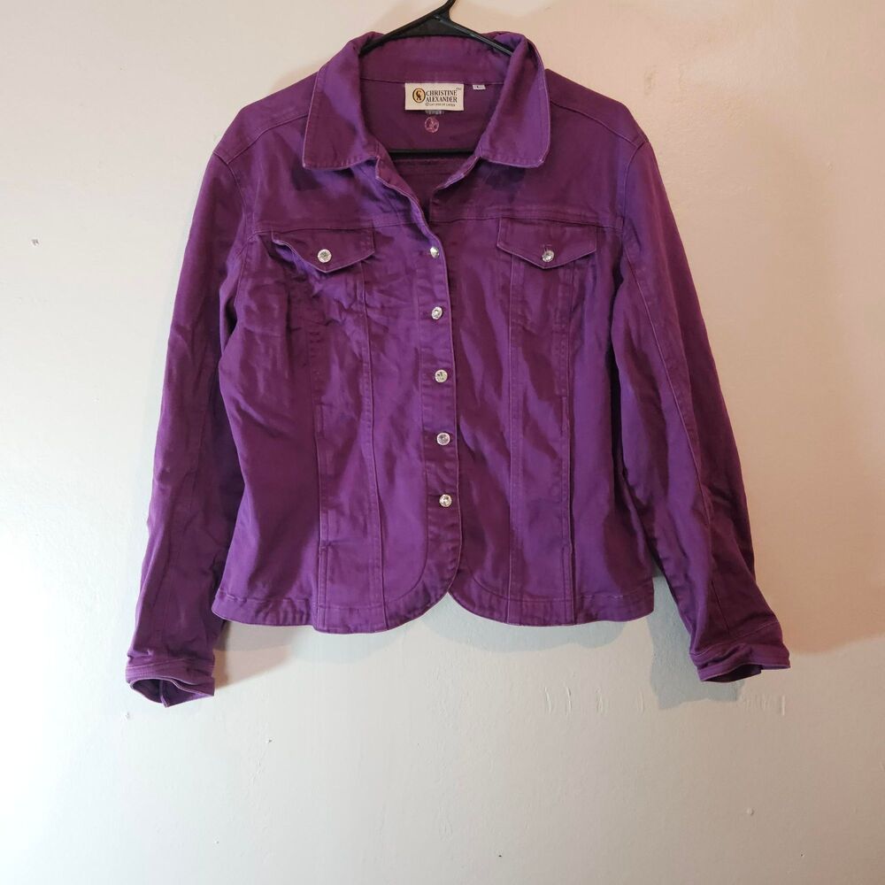 Vintage Christine Alexander Purple Western Button Up Size L
